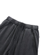 Snow Washed Sweatpants - Raw Edge Tape Detail Gym Joggers | BRACE