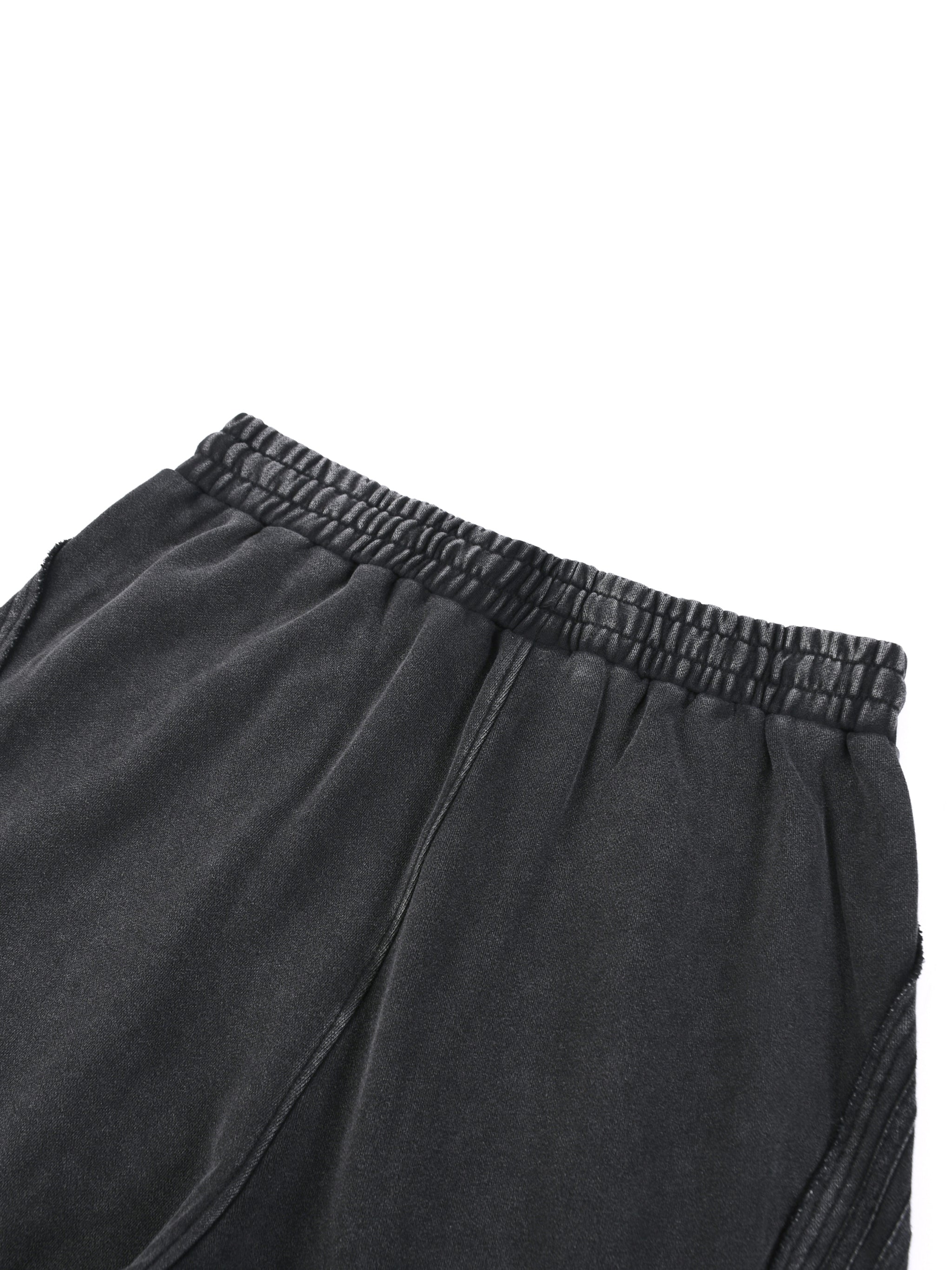 Snow Washed Sweatpants - Raw Edge Tape Detail Gym Joggers | BRACE