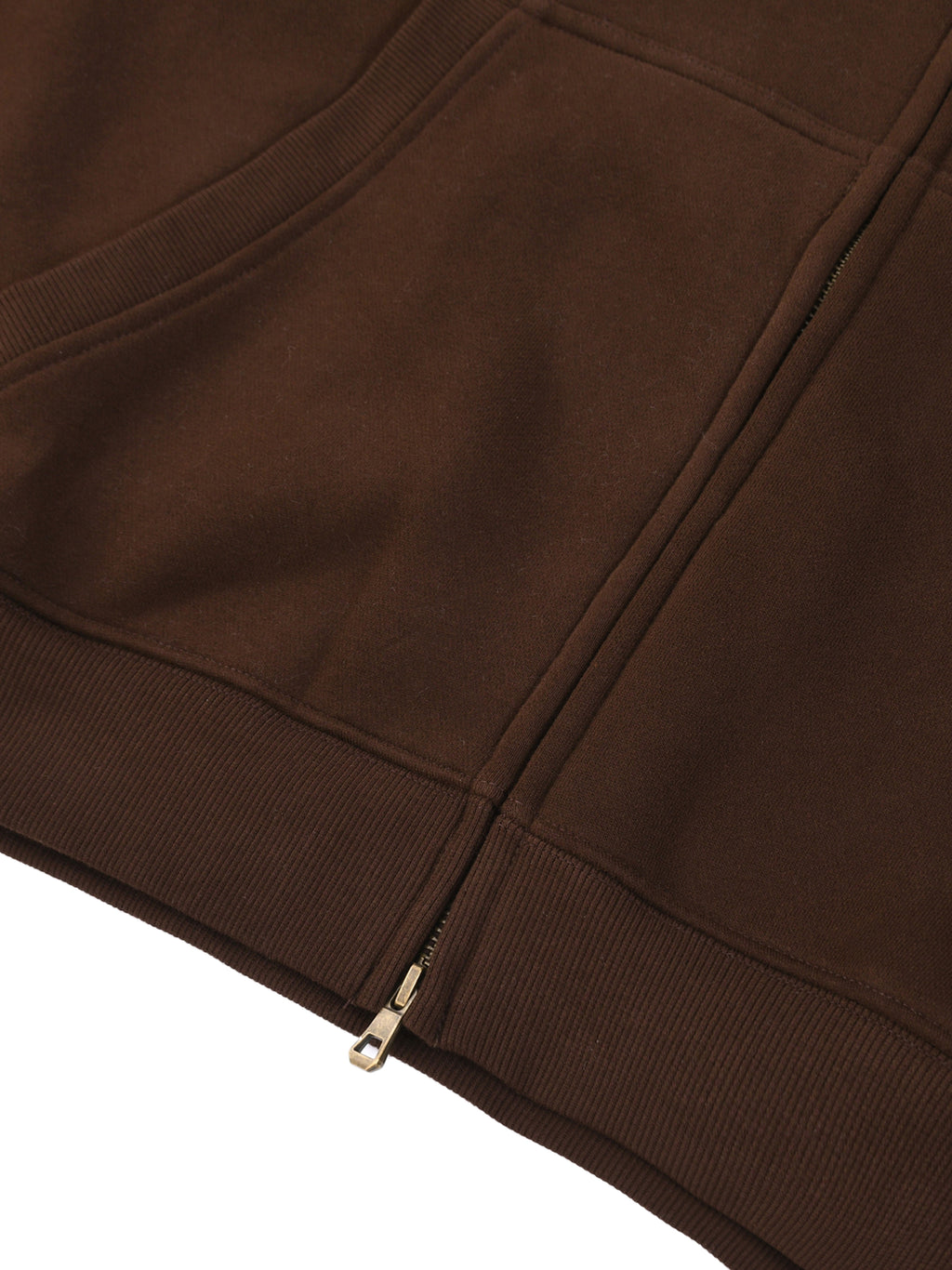 Oversized Two-Way Zip Fleece Hoodie