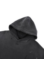 Vintage Washed Frayed Fleece Hoodie - Premium Gym Hoodie | BRACE