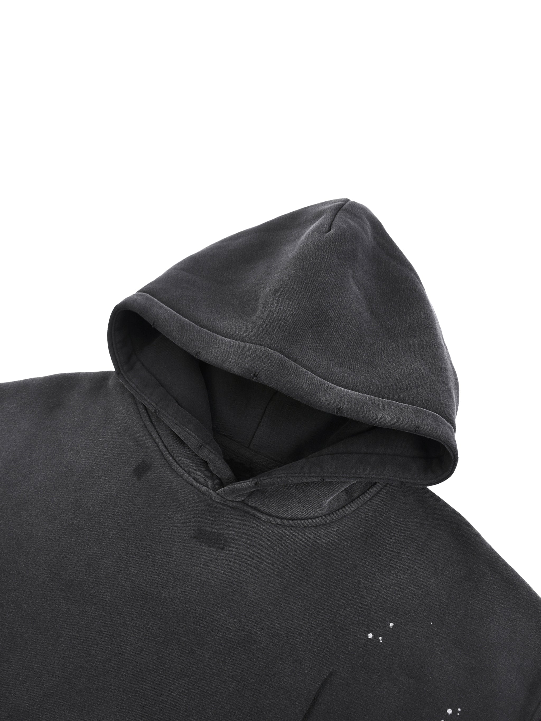 Vintage Washed Frayed Fleece Hoodie - Premium Gym Hoodie | BRACE