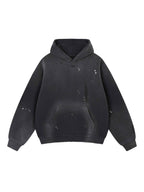 Vintage Washed Frayed Fleece Hoodie - Premium Gym Hoodie | BRACE