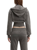 Cropped Fleece Hoodie - Vintage Washed Gym Hoodie | BRACE