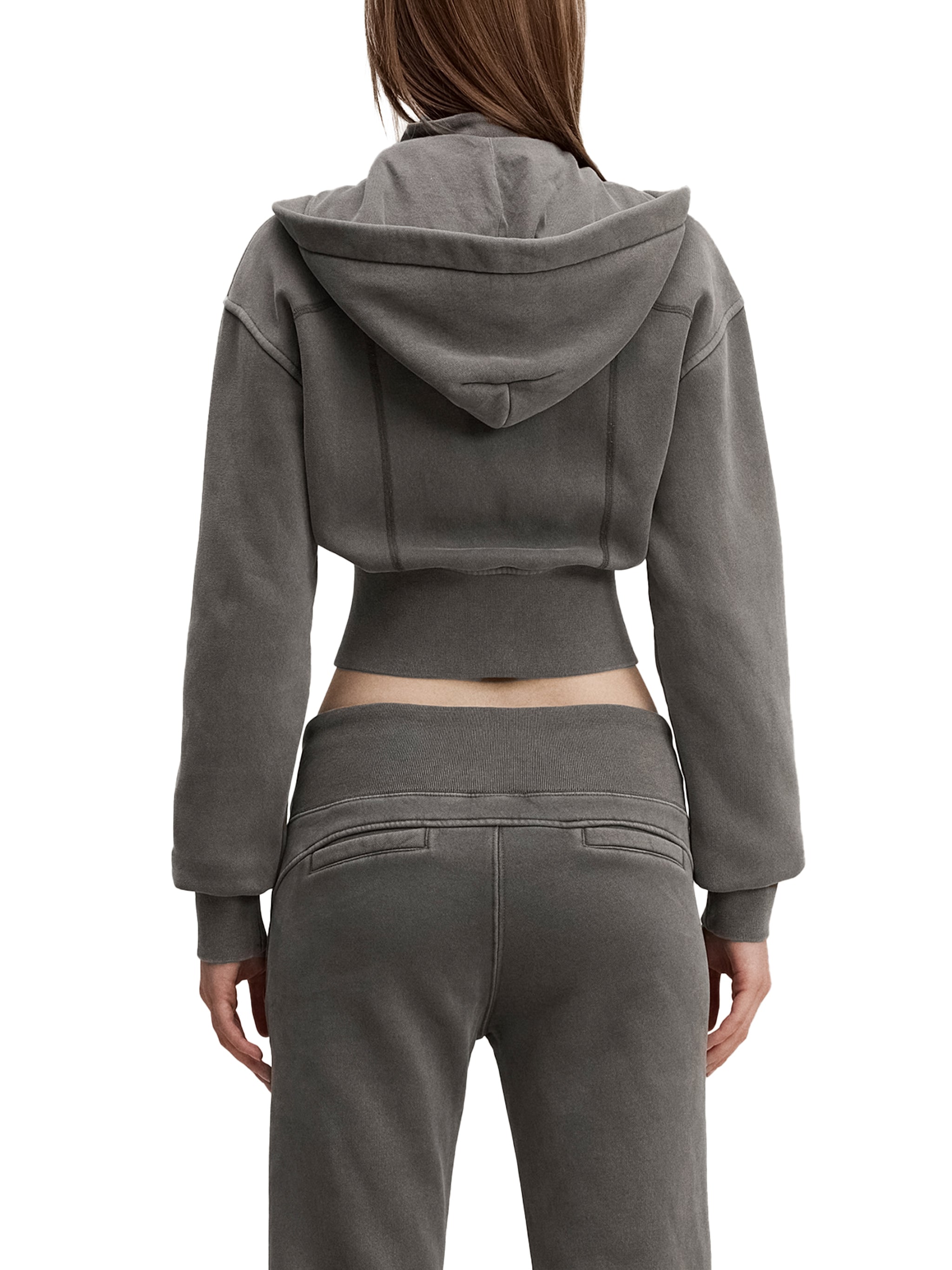 Cropped Fleece Hoodie - Vintage Washed Gym Hoodie | BRACE