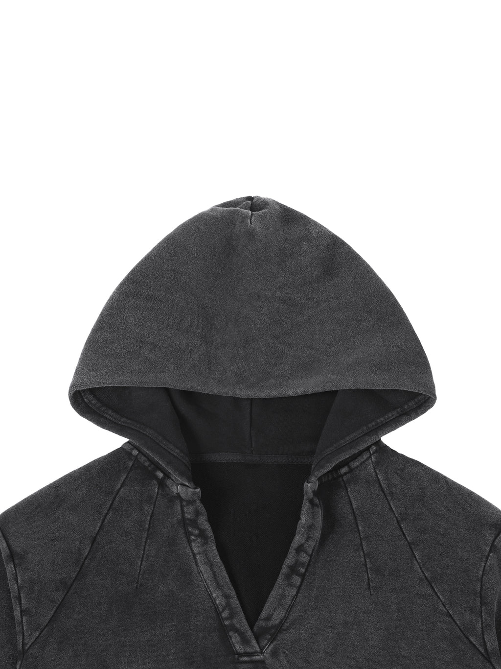 Vintage Washed Raw Edge Hoodie - Premium Fleece Gym Hoodie | BRACE