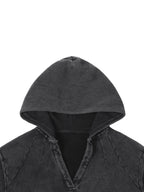 Vintage Washed Raw Edge Hoodie - Premium Fleece Gym Hoodie | BRACE