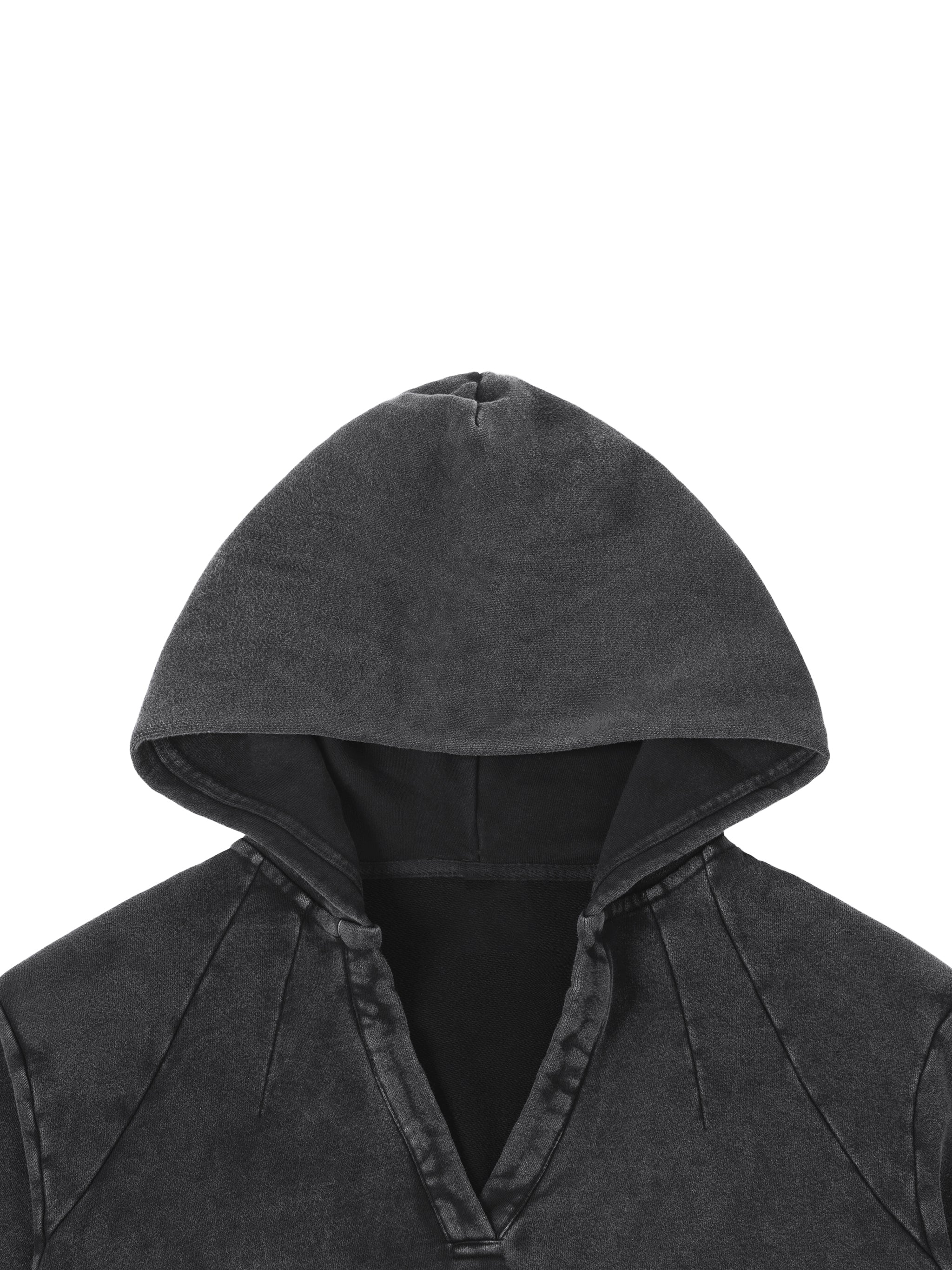 Vintage Washed Raw Edge Hoodie - Premium Fleece Gym Hoodie | BRACE