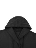 Boxy Button Placket Hoodie - Premium Fleece Gym Hoodie | BRACE