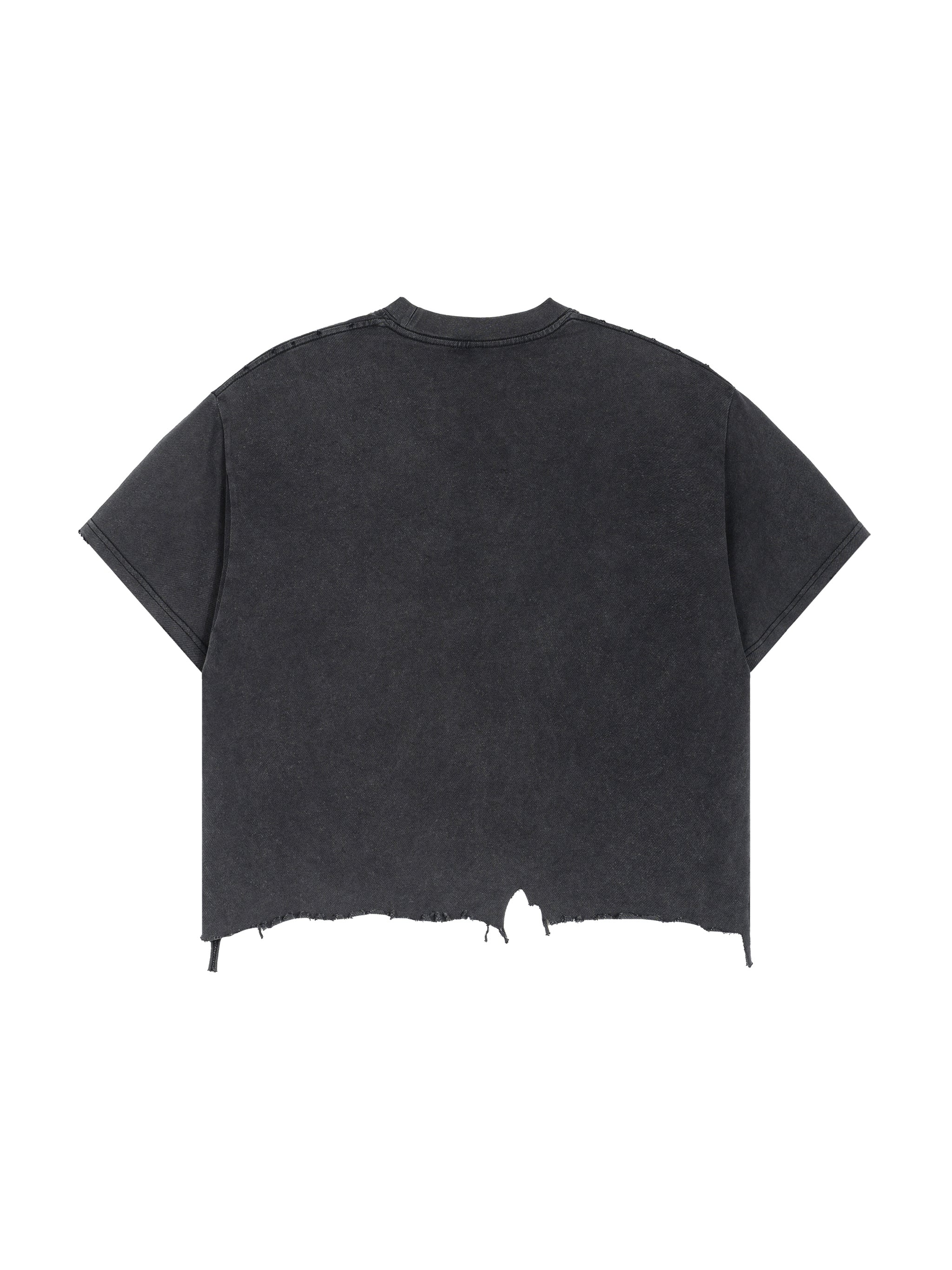 Vintage Wash Boxy T-Shirt - Distressed Hem Gym Tee | BRACE