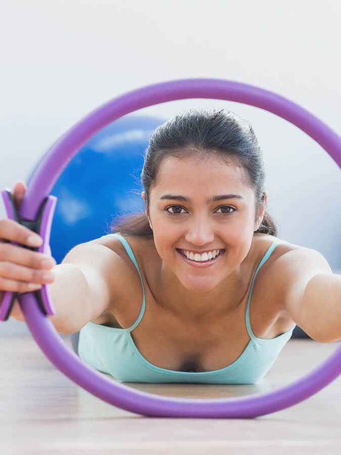 Yoga Studio Pilates Resistance Ring With Double Handle