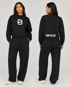 Mock-Neck Fleece Sweatshirt - Essential Gym Crewneck | BRACE