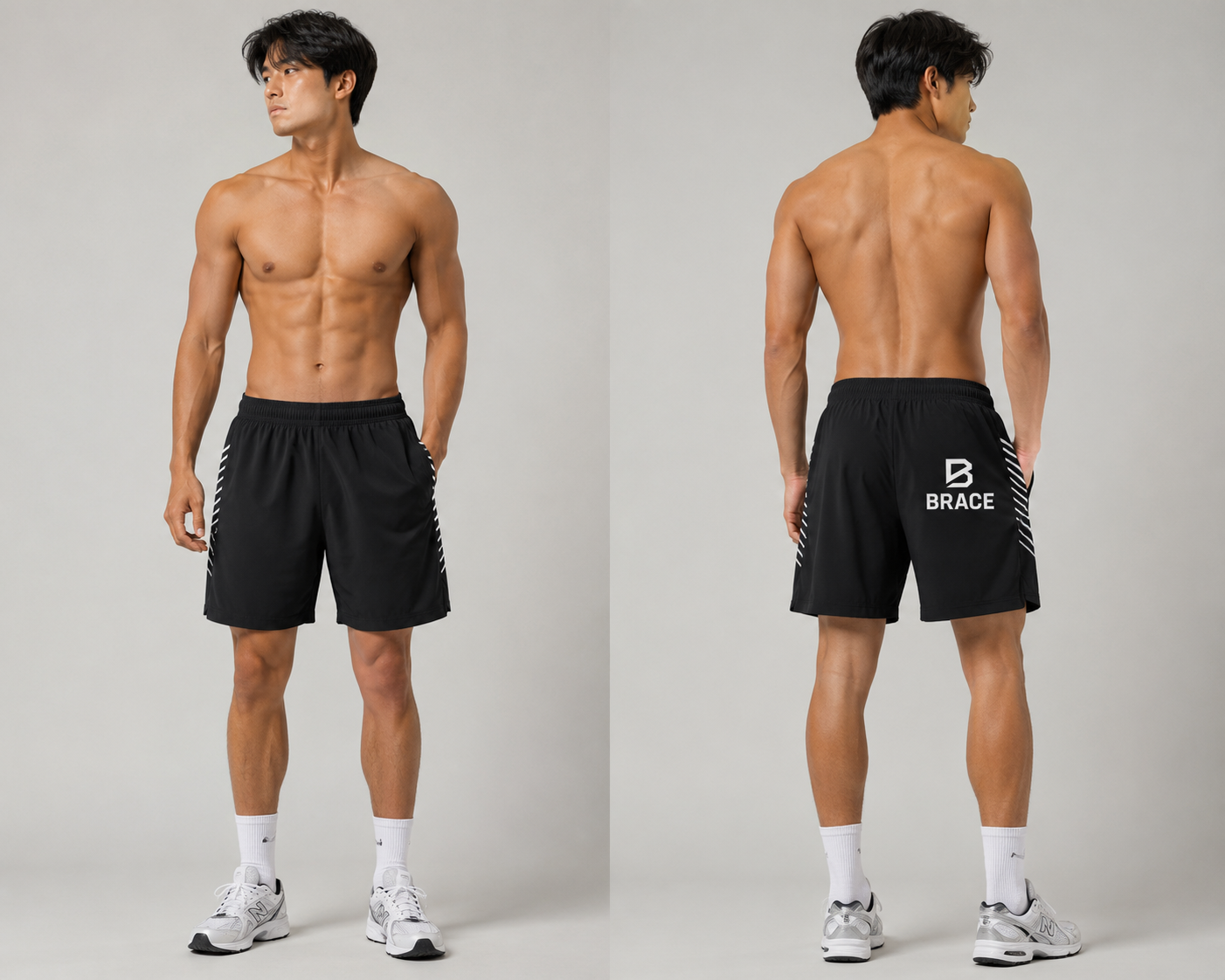 Men's Side-Stripe Performance Shorts - Athletic Gym Shorts | BRACE