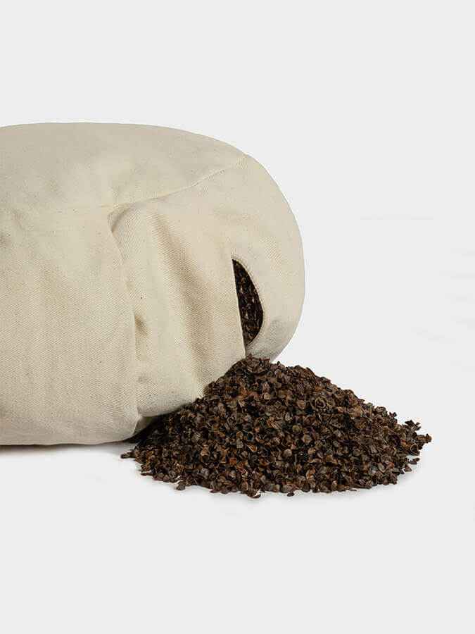 Yoga Studio Organic Buckwheat Round Linen Meditation Zafu Cushion