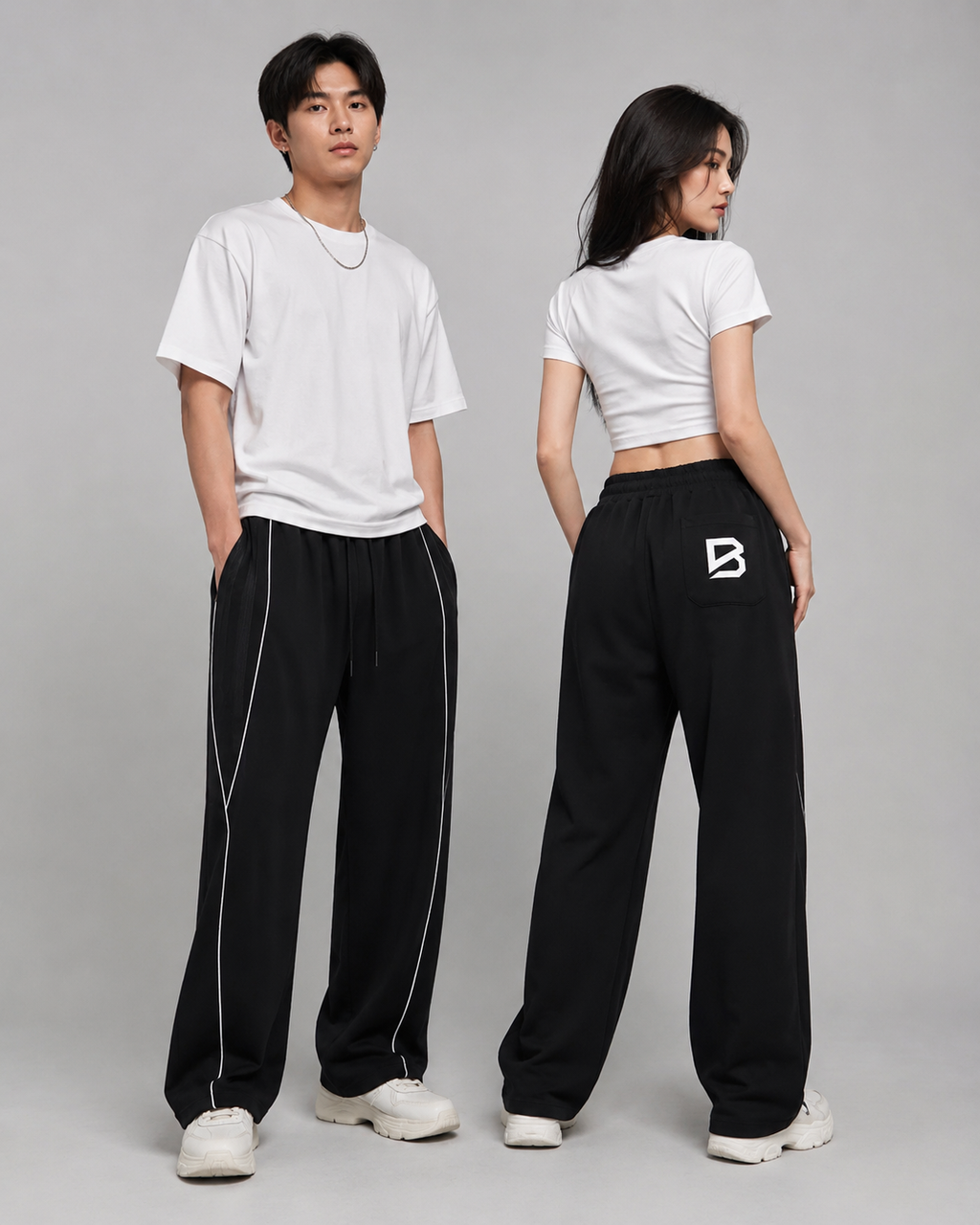 Striped Straight-Leg Sweatpants - Reflection Gym Pants | BRACE
