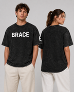 Oversized Cotton T-Shirt - Snow Washed Gym Tee for Training | BRACE