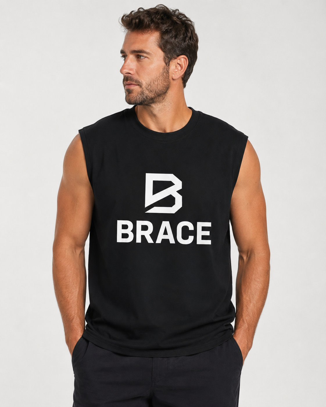 Men's Cotton Tank Top - Sleeveless Gym Vest | BRACE