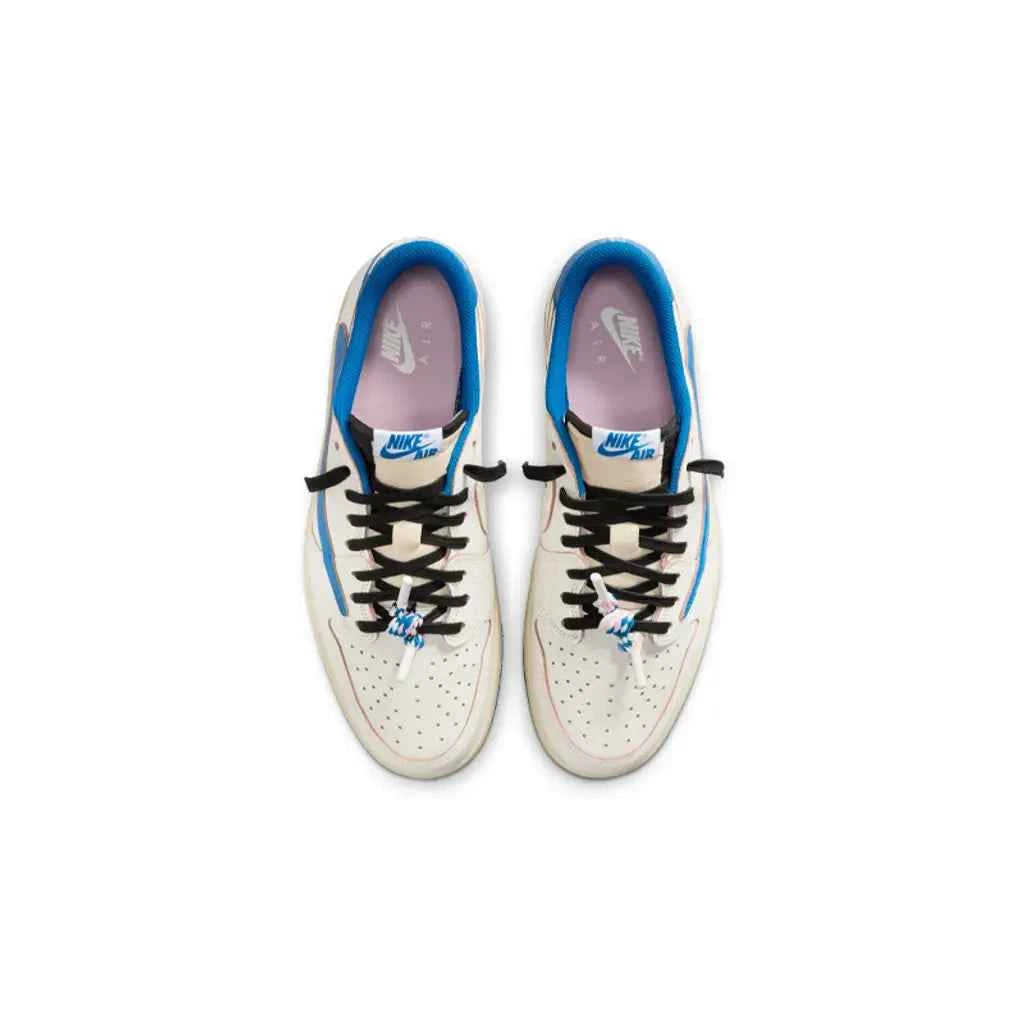 Air Jordan 1 Retro Low OG SP Travis Scott 'Fragment Sail Military Blue'